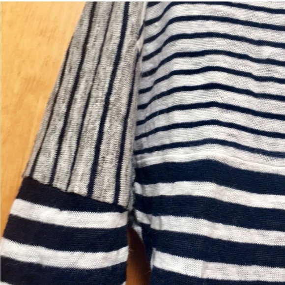J. Crew Long Sleeve Striped Tee. Small. Linen. Lightweight. - Picture 2 of 4